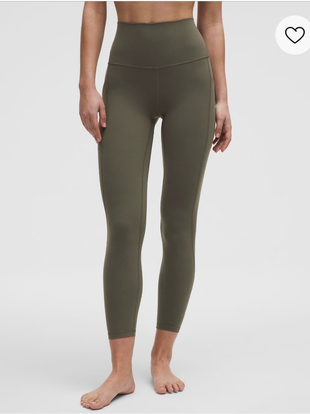 lululemon athletica High-Rise 25” Pocket Leggings in Dark Olive (B1)